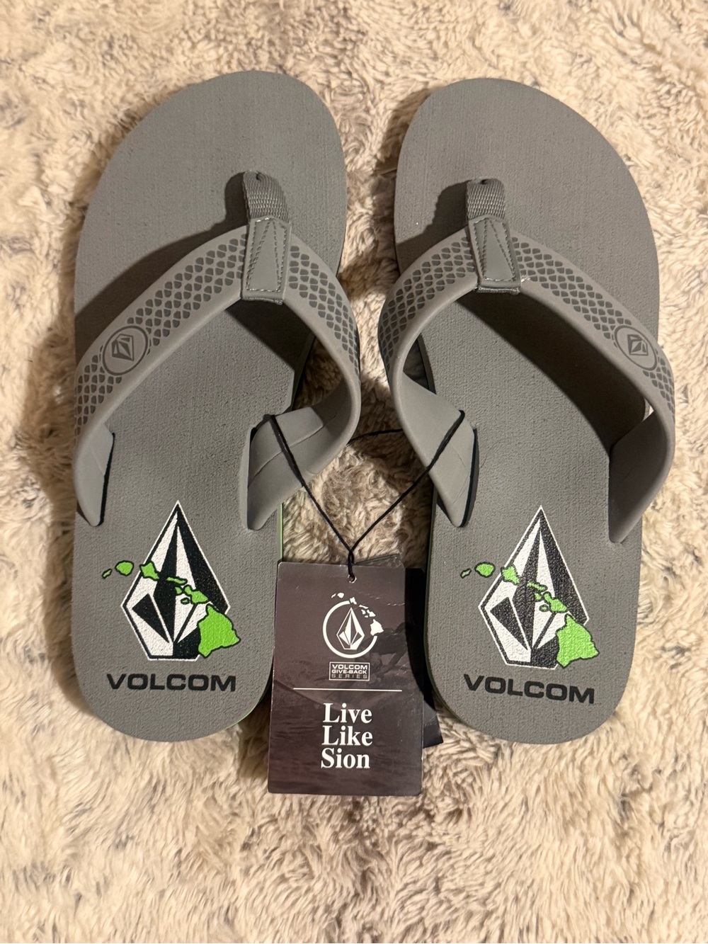Volcom Hawaii Daycation Flip Flops Sandals Size 8